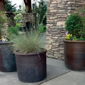 Black Clay Lipped Tall Cylinder