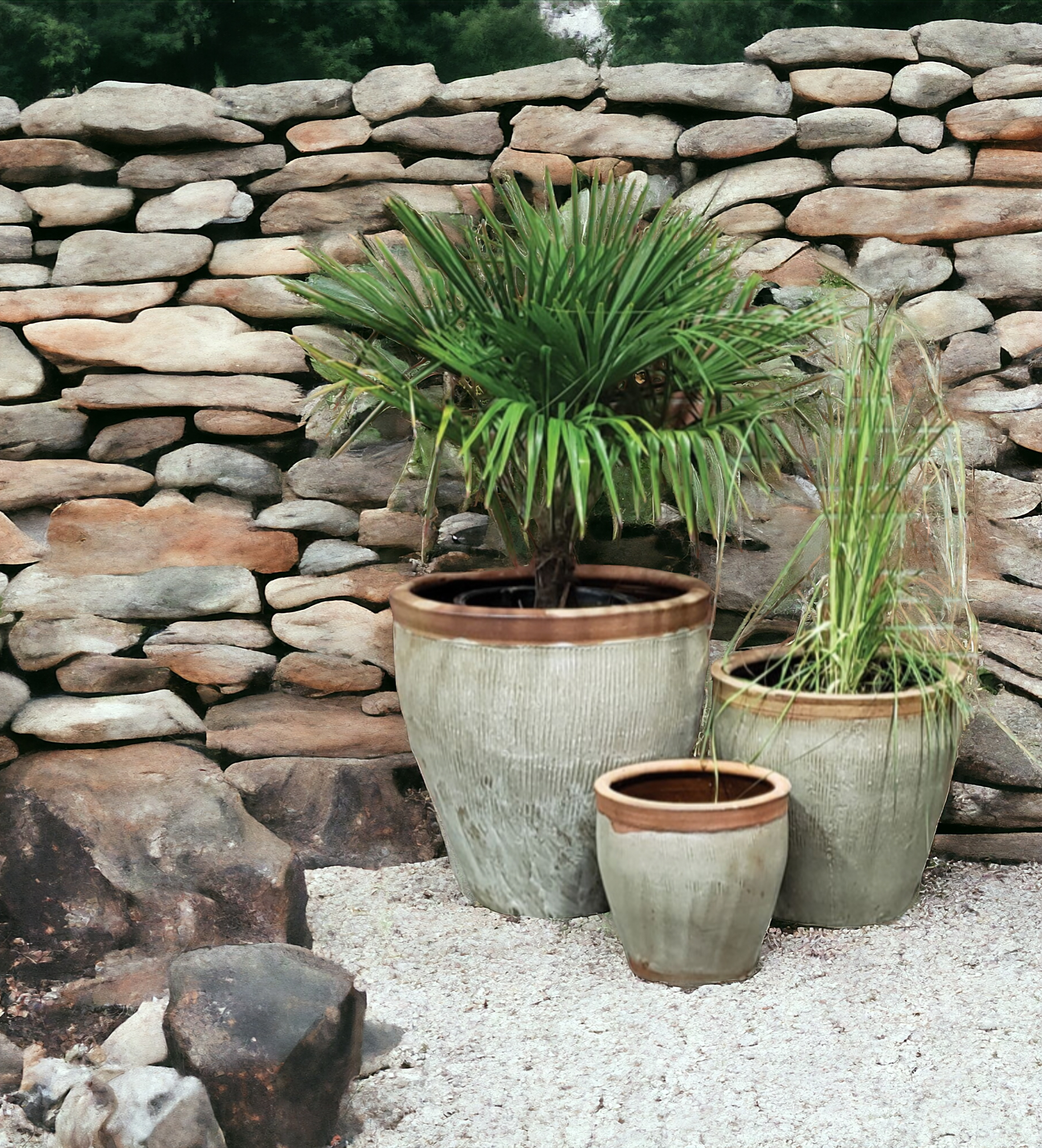 Rustic Tall Hollywood Planter