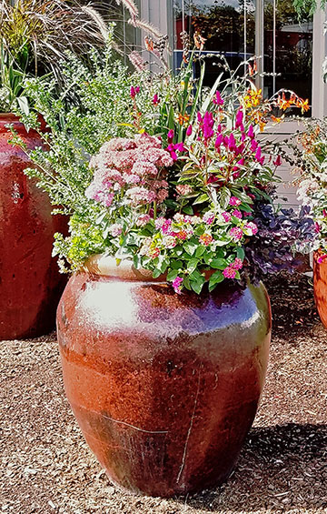 Rustic Glazed Tall Urn - Image 4
