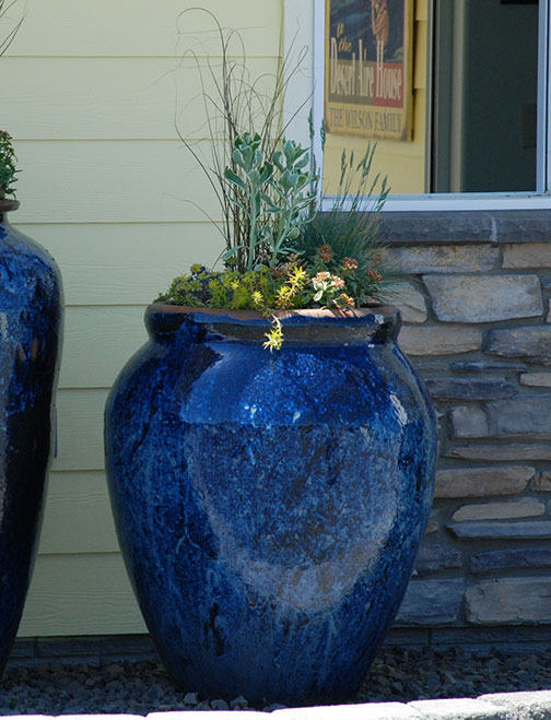 Rustic Glazed Tall Urn - Image 2