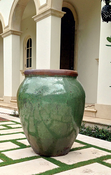Rustic Glazed Tall Urn - Image 5