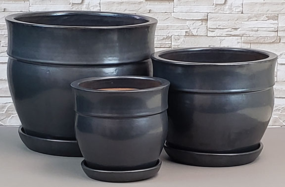 Dawson Round with Attached Saucer - Set of 3 - Image 2