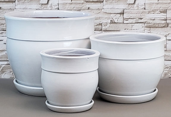 Dawson Round with Attached Saucer - Set of 3 - Image 4