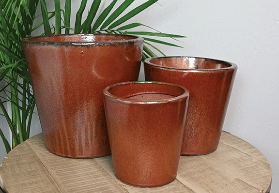 Tapered Round Pot - Set of 3