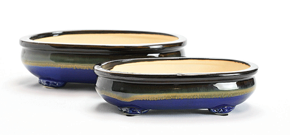 Garden Glazed Oval Bonsai - Set of 2 - Image 2