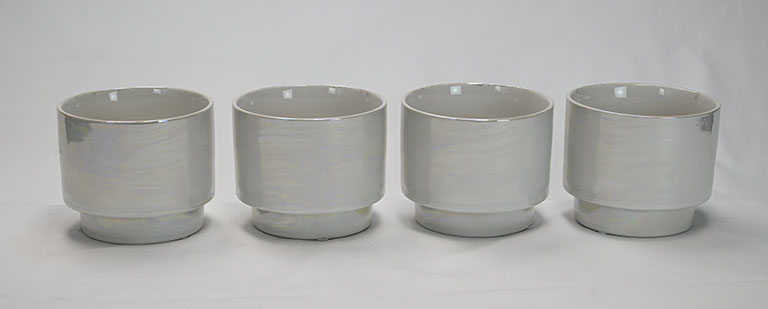 Pearl Glazed Mesa Planters - 4 Pack - Image 7