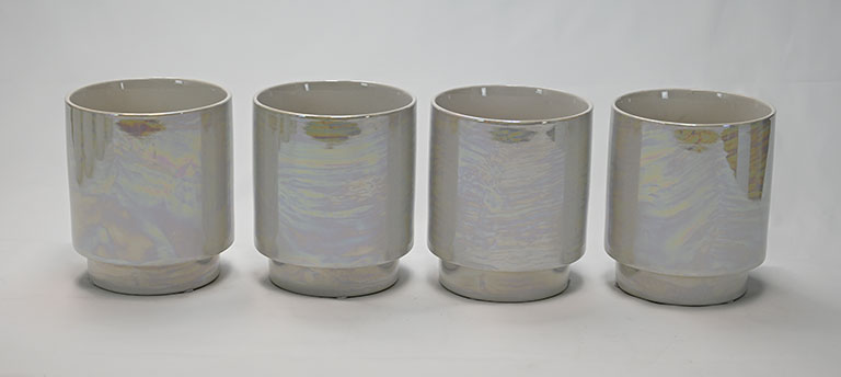 Pearl Glazed Mesa Planters - 4 Pack - Image 6