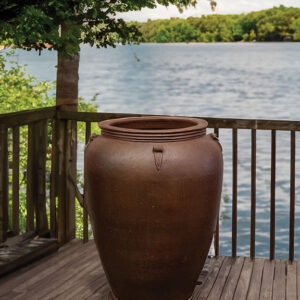 Black Clay Tall Urn