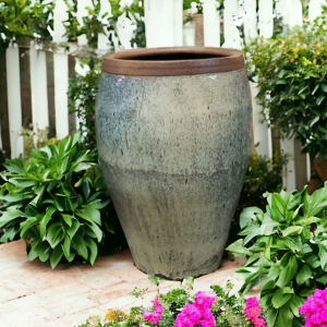 Rustic Tall Olive Jar