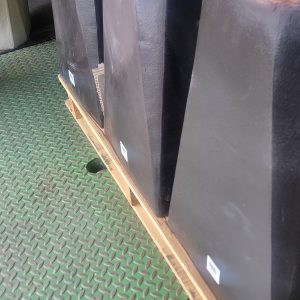 Tall Cut Corner Square - Matte Black  - S/3 - SPECIAL - GLAZE INCONSISTENCY: 14"W x 22"H, 11"W x 19"H, 8"W x 15"H