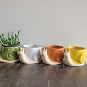 Snail Planter - 4"D - 4 Pack
