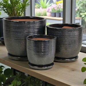 Cleo Pot w/ Attached Saucer